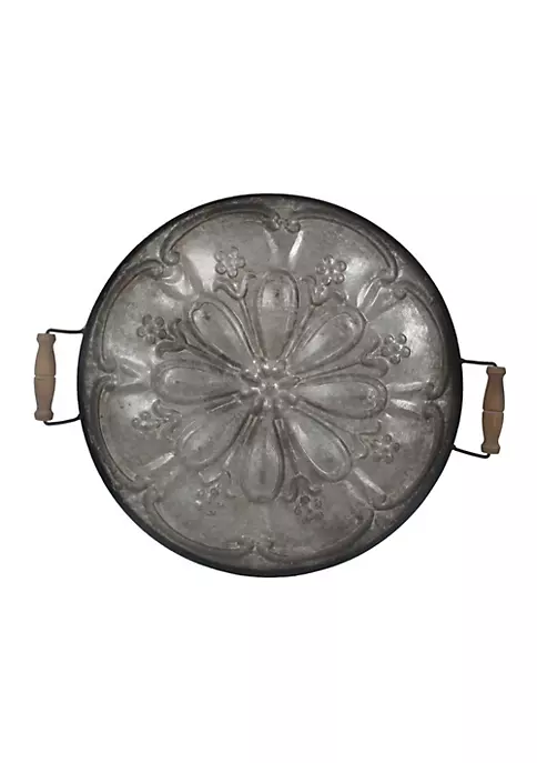 Best Pirce 💯 A & B Home 28.25" Brown Ravello Round Tray With Wood Handles 💯 3 Best Pirce 💯 A & B Home 28.25" Brown Ravello Round Tray With Wood Handles 💯