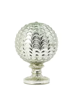 Hot Sale 🤩 A & B Home 12.25" Metallic Silver Antique Artichoke on Pedestal Tabletop Decor 🔥