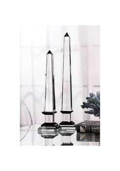 Promo ✔️ A & B Home 15.75" White and Black Tall Obelisk Decorative Accent with Base 🤩 -A & B Home Online Shop Belk 1050