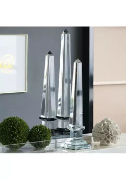 Promo ✔️ A & B Home 15.75" White and Black Tall Obelisk Decorative Accent with Base 🤩 -A & B Home Online Shop Belk 1051