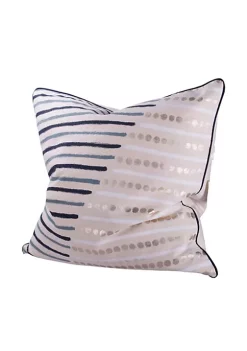 Discount 💯 A & B Home 21.5" Blue and Cream White Striped Square Throw Pillow 🥰 -A & B Home Online Shop Belk 1053