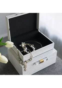 Brand new 🎉 A & B Home Set of 2 White and Gold Contemporary Rectangular Snakeskin Decorative Boxes 10" 🔥 8 Brand new 🎉 A & B Home Set of 2 White and Gold Contemporary Rectangular Snakeskin Decorative Boxes 10" 🔥 -A & B Home Online Shop Belk 1060