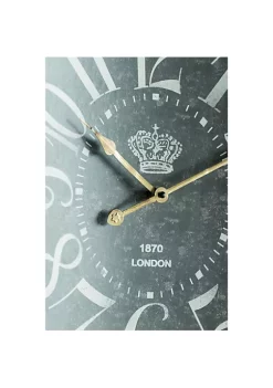 Best deal ⭐ A & B Home 25.5" Black and White Thaddeus Vintage-Styled Rectangular Wall Clock 🔥 -A & B Home Online Shop Belk 1071