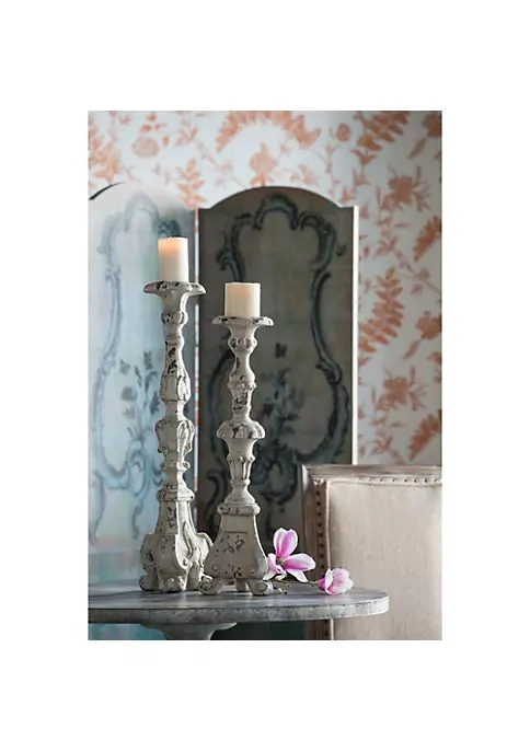 Best Pirce 👏 A & B Home 24.5" Weathered White Classic Vintage Style Pillar Candleholder 😀 4 Best Pirce 👏 A & B Home 24.5" Weathered White Classic Vintage Style Pillar Candleholder 😀 - Image 2