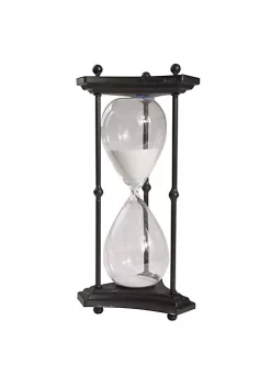 Wholesale 🎁 A & B Home 16.5" White and Brown Traditionally Styled Tall Hourglass with Stand 🔔