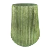 Best deal 🧨 A & B Home 9" x 12" Papaya Green Metallic Finish Corrugated Glass Vase 🎁 -A & B Home Online Shop Belk 1106