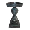 Best Sale 🎁 A & B Home 10.5" Black Contemporary Patina Finish Pedestal Pillar Candle Holder 🎁 -A & B Home Online Shop Belk 1111