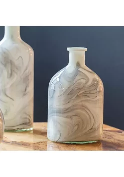 Hot Sale ✔️ A & B Home 11.5" Black and White Small Sleek Glass Swirl Flower Vase 😉 -A & B Home Online Shop Belk 1123