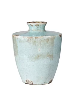 Coupon 🎉 A & B Home 9.25" Pale Blue Distressed Finish Terracotta Vase 🥰 -A & B Home Online Shop Belk 1159