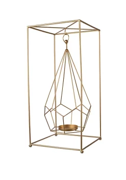 Wholesale 😀 A & B Home 21.5" Gold-tone Hanging Diamond Iron Pillar Candleholder ⭐ -A & B Home Online Shop Belk 1168