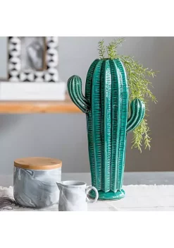 Hot Sale 🔔 A & B Home 14" Blue Modern Chic Style Prickly Textured Large Cactus Accent 🥰 -A & B Home Online Shop Belk 1191