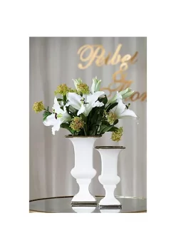 Top 10 🧨 A & B Home 13.5" White and Gold Classic Vintage Elliott Urn 😍 -A & B Home Online Shop Belk 1247