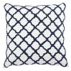Best Sale 🎁 A & B Home 20" Blue and White Contemporary Embroidered Square Throw Pillow 😀