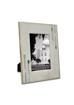 Best deal ⭐ A & B Home 6" Marble Photo Frame with Brass and Droplet Shells ⭐