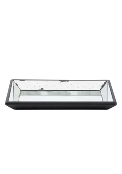 Discount ⌛ A & B Home 12.5" Gray and Silver Vintage Glamour Style Rectangular Glass Tray 🤩 -A & B Home Online Shop Belk 1278
