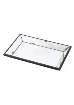 Discount ⌛ A & B Home 12.5" Gray and Silver Vintage Glamour Style Rectangular Glass Tray 🤩 -A & B Home Online Shop Belk 1280