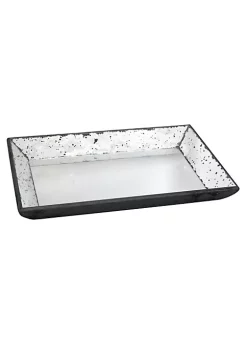 Discount ⌛ A & B Home 12.5" Gray and Silver Vintage Glamour Style Rectangular Glass Tray 🤩 -A & B Home Online Shop Belk 1281