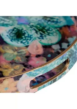 Buy 🛒 A & B Home Set of 2 Purple and Aqua Blue Floral Modern Chic Round Trays 13.75" 🛒 -A & B Home Online Shop Belk 1352