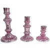 New ⭐ A & B Home Set of 3 Shiny Pink Antique Style Taper Candleholders 9.5" 🤩 -A & B Home Online Shop Belk 1370