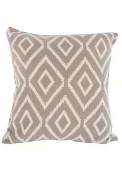 Coupon 😉 A & B Home 20" Brown and White Geometric Square Throw Pillow 🧨