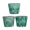 Budget ⌛ A & B Home Set of 3 Teal Green and White Garden Terracotta Planters 5.5" 🌟 -A & B Home Online Shop Belk 1401