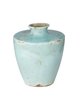 Cheapest ⌛ A & B Home 9.75" Pale Blue Distressed Finish Terracotta Vase 🔔 -A & B Home Online Shop Belk 1407