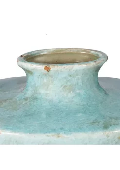 Cheapest ⌛ A & B Home 9.75" Pale Blue Distressed Finish Terracotta Vase 🔔 -A & B Home Online Shop Belk 1408
