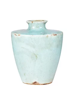 Cheapest ⌛ A & B Home 9.75" Pale Blue Distressed Finish Terracotta Vase 🔔 -A & B Home Online Shop Belk 1410