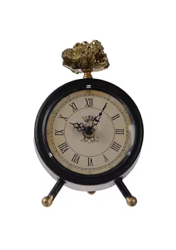 Buy 😍 A & B Home 6.5" Black and White Classic Vintage Round Medium Table Clock with Cut-Out Roman Numbers 🎉 -A & B Home Online Shop Belk 1432