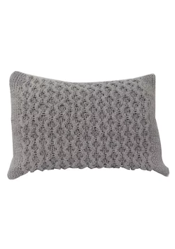Deals 🎁 A & B Home 20" Taupe Brown Honeycomb Cable Knit Rectangular Throw Pillow 🧨