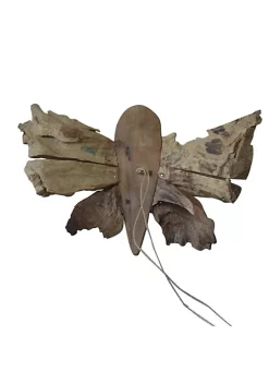Best Sale 🤩 A & B Home 11.75" Natural Brown Contemporary Teak Butterfly Decor 🎉