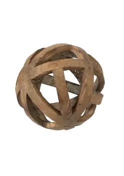 Budget 💯 A & B Home 8" Brown Contemporary Style Rustic Spherical Orbs 😀