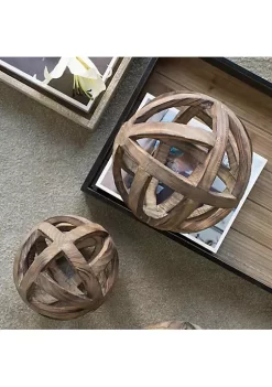 Budget 💯 A & B Home 8" Brown Contemporary Style Rustic Spherical Orbs 😀 -A & B Home Online Shop Belk 1453