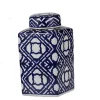 Deals 😀 A & B Home 10" Blue and White Vintage Style Square Lidded Jar 🛒 -A & B Home Online Shop Belk 1473