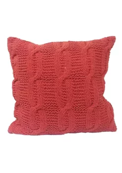 Best reviews of 👏 A & B Home 18" Orange Vintage Cable Knit Square Throw Pillow 🔔