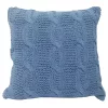 Best reviews of 🛒 A & B Home 18" Sky Blue Classic Cable Knit Square Throw Pillow 🛒