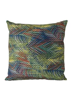 Wholesale 🥰 A & B Home 17.5" Blue and Yellow Abstract Leaf Accent Square Throw Pillow 👏