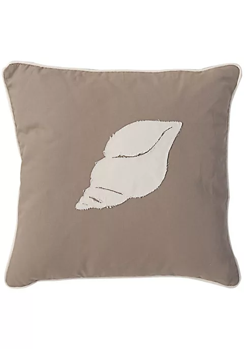 Best deal โญ A & B Home 17.5" Tan Brown and White Conch Shell Square Pillow ๐ฏ 4 Best deal โญ A & B Home 17.5" Tan Brown and White Conch Shell Square Pillow ๐ฏ - Image 2