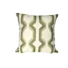 Best Sale 🛒 A & B Home 18" White and Green Embroidered Geometric Square Throw Pillow 🎉