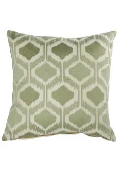 Top 10 🎁 A & B Home 18" Green and Cream White Ogee Square Throw Pillow with Embroidered Design ⌛ -A & B Home Online Shop Belk 1509