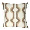 New 🔥 A & B Home 18" Beige and Tan Brown Embroidered Geometric Square Throw Pillow ⌛ -A & B Home Online Shop Belk 1510