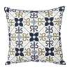 Best Pirce 🥰 A & B Home 18" Gold and Blue Contemporary Style Embroidered Square Throw Pillow 🥰