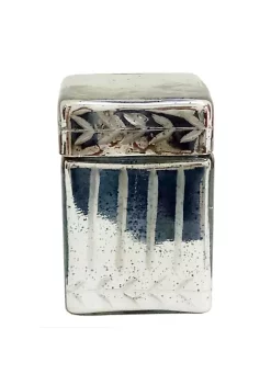 Cheapest 🛒 A & B Home 6" Silver and Clear Contemporary Square Box with Removable Lid ⭐