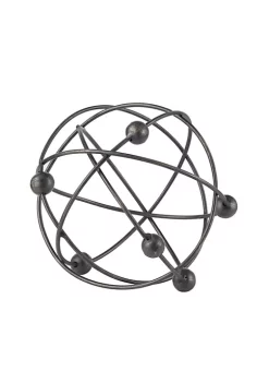 Best Sale 🥰 A & B Home 6.5" Metallic Gray Modern Style Swirl Designed Circular Ball 🤩