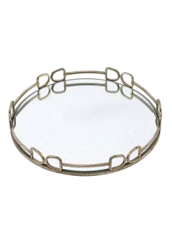 Top 10 💯 A & B Home 18" Silver Valentina Vintage Style Large Round Mirror Tray ✨ -A & B Home Online Shop Belk 153