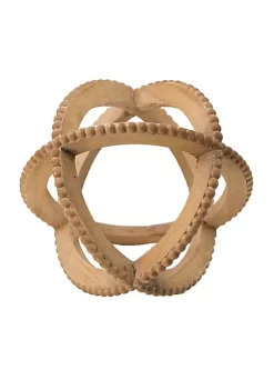 Brand new ๐ A & B Home 8.5" Brown Transitional Ball Orbs with Bead Trim ๐งจ