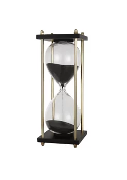 Best Pirce 🔥 A & B Home 9" Black and Clear Vintage Style Hourglass in Stand ❤️