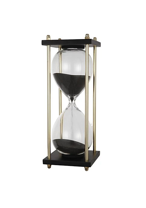 Best Pirce ๐ฅ A & B Home 9" Black and Clear Vintage Style Hourglass in Stand โค๏ธ 3 Best Pirce ๐ฅ A & B Home 9" Black and Clear Vintage Style Hourglass in Stand โค๏ธ
