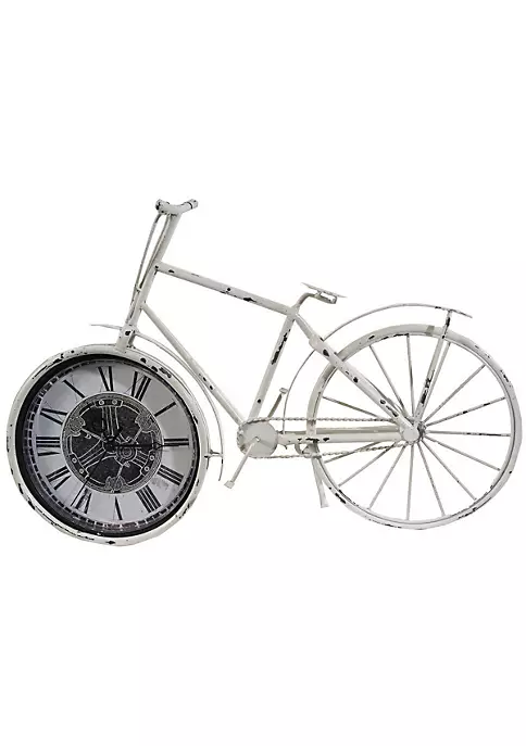 Brand new โจ A & B Home 19.25" Ivory and Black Rustic Bicycle Sculpture Roman Numeral Desk Clock ๐ 6 Brand new โจ A & B Home 19.25" Ivory and Black Rustic Bicycle Sculpture Roman Numeral Desk Clock ๐ - Image 4