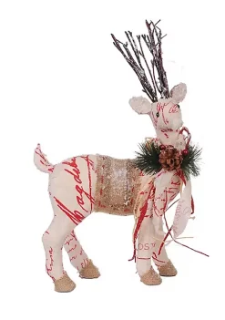 Cheap 🔔 A & B Home 17" Snow Flocked Right Facing Reindeer 🎄 Christmas Figurine 💯